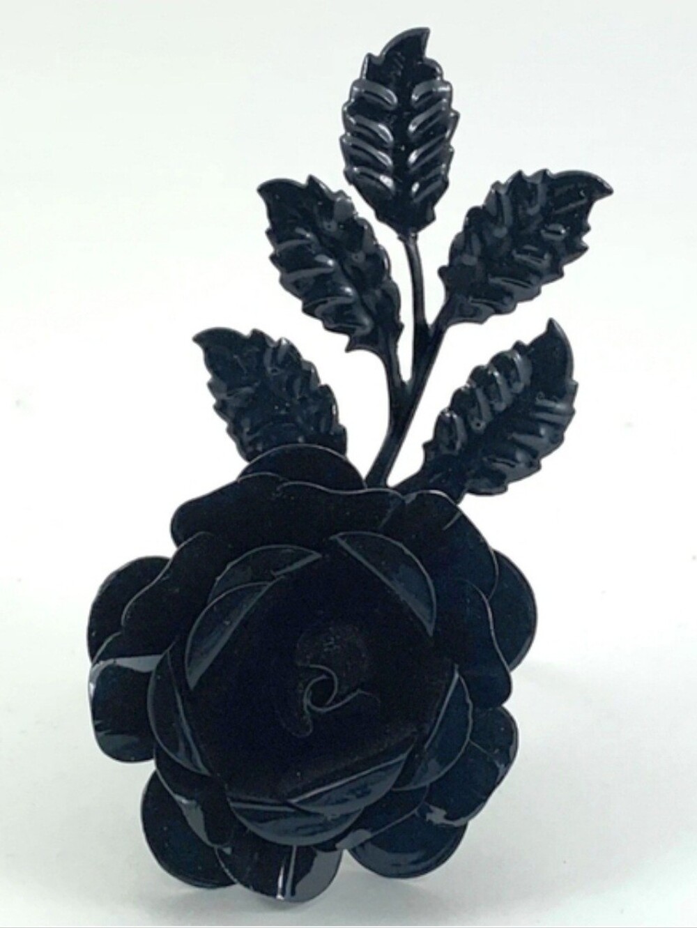 Handcrafted Black Floral Napkin Rings